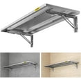 thumbnail image 1 of Adjustable Rail Type Folding Storage Rack Shelf  Suitable for Garage  Storage Room  Kitchens Wall Shelf Garage Storage Rack Floating Shelves  Wall Mounted Folding, 1 of 4