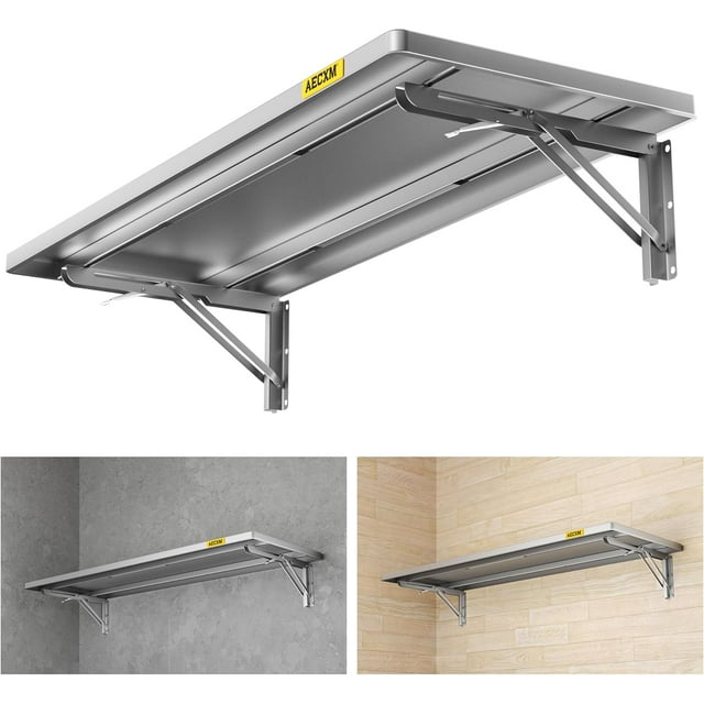 Adjustable Rail Type Folding Storage Rack Shelf Suitable for Garage Storage Room Kitchens Wall Shelf Garage Storage Rack Floating Shelves Wall Mounted Folding