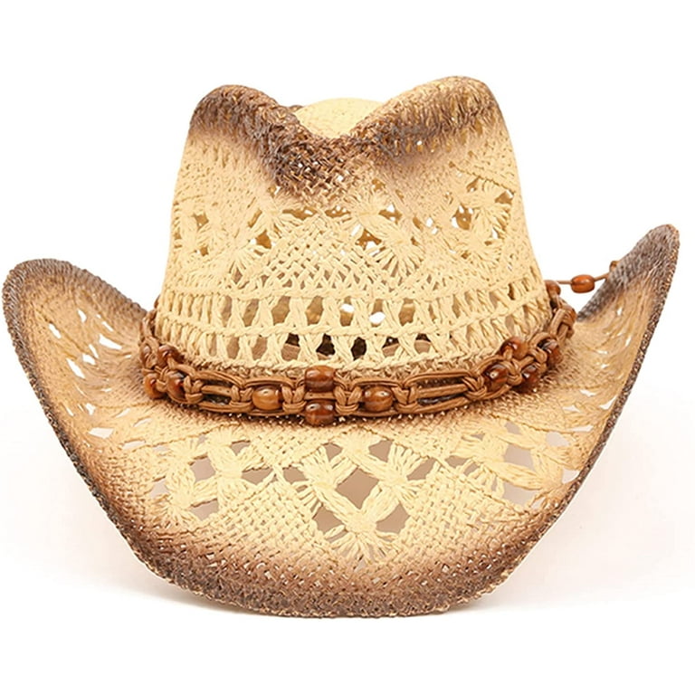 TOVOSO Straw Cowboy Hat for Women and Men with Shape-It Brim