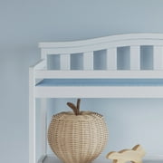 Child Craft Arch Top Changing Table with Pad & Safety Strap, 2 Storage Shelves, Anti-Tip Kit, Matte White