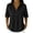 96#Black, variant on Denim Button Down Shirt Women Short Sleeve Denim Shirt Half Button Lightweight Chambray Shirt Women
