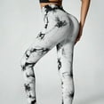 thumbnail image 4 of Pantalones de yoga ajustados de cintura alta con teñido anudado en color melocotón para mujer, mallas deportivas sin costuras, ropa de calle de moda para mujer, 4 of 5