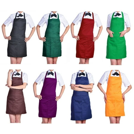 - Girl12Queen Plain Apron with Front Pocket for Chefs Butchers Kitchen Cooking Craft Baking