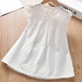 thumbnail image 2 of Robe d'Été pour Bébé Fille Robe de Princesse pour Bébé Fille Vêtements Décontractés Mode Robes de Fête pour Enfants Coton Manches Volantées Ajourées, 2 of 7