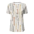 thumbnail image 4 of Mujer Verano Casual Manga Corta Camiseta Botón Cuello Redondo Jersey Blusa Tops OAVQHLG3B Store  lin121212, 4 of 4