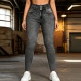 thumbnail image 5 of PYGNJK Women's Denim Jeans High Waist Skinny Stretch Slim Fit Casua Long Jean Pants with Pockets, 5 of 6