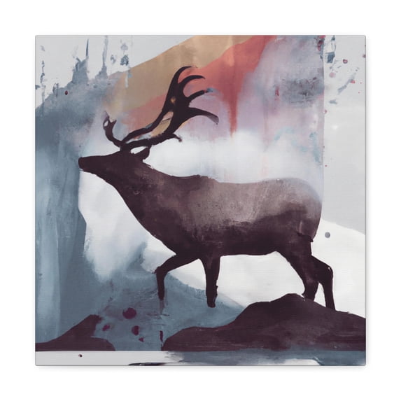 Deer in Reflection 1940 - Canvas