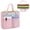 Pink, variant on File Folder Tote Bag with Handle, Portable Document Organizer Box for Letter Size File Folder, Folding File Case for Home Office, Black, Large
