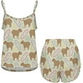 thumbnail image 4 of HPINK-T Womens Cami Shorts Pajama Sets Cute Capybara Soft 2 Piece Pj Lounge Set Sleep Sleepwear, 4 of 10