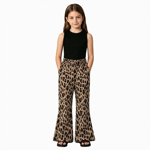 JUMEYU Toddler Leggings Girls Athletic Leggings with Pockets Yoga Workout Active Leggings Pants for Teen Girls 2T 3T (Brown,2-3 Years)