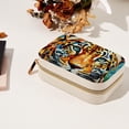 thumbnail image 7 of Leopard Velvet Portable Jewelry Stand with Removable Compartment - Travel Organizer, Earring Holder, and Organizer Box - Gift, 7 of 7