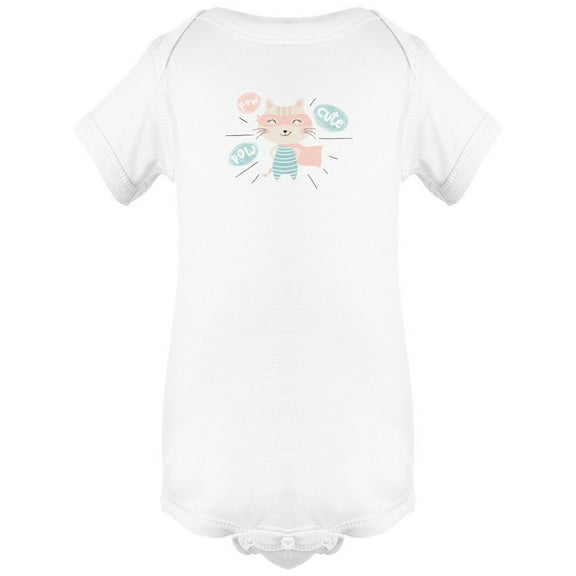 Pow Pow Cute Kitten Bodysuit Infant -Image by Shutterstock, 6 Months