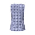 thumbnail image 5 of Lsque Blue And White Porcelain Chinaware Printed Workout Tank Tops for Women, Athletic Sports Tank Tops, Compression Sleeveless Dry Fit Shirts,Sleeveless Yoga Shirt-Medium, 5 of 9