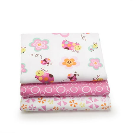 Graco Sweet Ladybug 3-Pack Printed Receiving Blankets