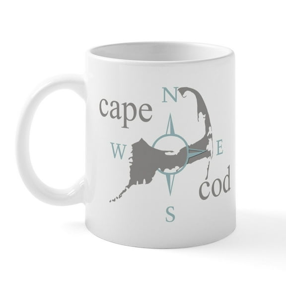 CafePress - Cape Cod Compass Mug - 11 oz Ceramic Mug - Novelty Coffee Tea Cup
