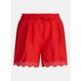 thumbnail image 6 of Time and Tru Women's Eyelet Trim Shorts, Sizes XS-XXXL, 6 of 6