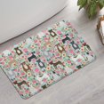 thumbnail image 2 of Cute Pitbull Terriers Dog and Flower Bathroom Rugs Mat,Non Slip Microfiber Bathroom Rug,Rubber Backing,Soft Bathroom Mats for Bathroom Floor,Tub and Shower,17x27in(43x68cm), 2 of 4
