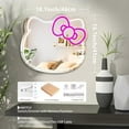 thumbnail image 2 of Hello Kit Neon Sign Mirror 18.1" x 16.1" Anime Cat Neon Mirror Makeup Wall Mirror with Dimmable Kawaii Cat Vanity Mirror for Bedroom,Game Room,Kids Birthday Xmas Easter Gift, 2 of 9
