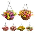 thumbnail image 5 of Garden Hanging Basket Artificial Flowers Outdoor Display Long-lasting Natural Look Stylish Design UV-Protected, 5 of 5