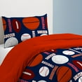 thumbnail image 2 of Dream Factory All Sports Twin 5 Piece Comforter Set, Printed Pattern, Polyester, Microfiber, Navy, Child, 2 of 8