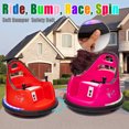 thumbnail image 5 of LUIBAS 12V Toddlers Ride-on Bumper Car, Baby Electric Ride on Toy Car with Remote Control, 360° Spin Gift for 1.5-6 Years Boys and Girls, Rose Pink, 5 of 6