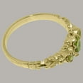 thumbnail image 5 of LBG British Made 9k Yellow Gold Real Natural Peridot Womens Statement Ring - 33 size options - Size 8, 5 of 9