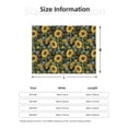 thumbnail image 5 of Honeii Sunflowers print throw blanket, crafted from cozy cotton flannel, offers versatile home decor as a bedding suitable for all seasons.-60"x50", 5 of 6