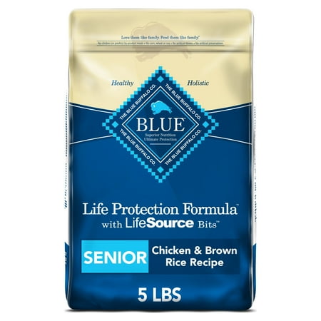 UPC: 0840243144143 | Blue Buffalo Life Protection Formula Chicken and Brown Rice Dry Dog Food for Senior Dogs Whole Grain 5 lb. Bag