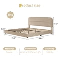 thumbnail image 3 of 4 EVER WINNER King Bed Frame with Headboard, Boucle Upholstered Platform Bed Frame, Luxurious Soft Rounded Corners, No Box Spring Required, Non-Slip and Noise-Free, Easy Assembly, Beige, 3 of 9