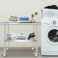 thumbnail image 3 of PRIJESSE Stainless Steel Commercial Kitchen Prep & Work Table with 4 Casters (Wheels) - 36 L x 24 W Inches, 3 of 10