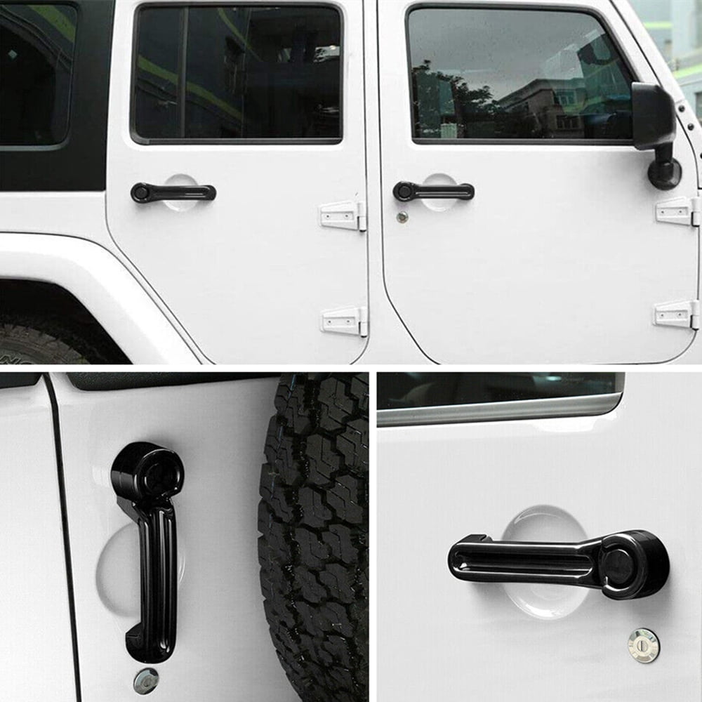 5x Car Door Handle Cover Molding Trim Accessories For Jeep Wrangler JK 2007-2018
