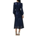 thumbnail image 3 of INSPIRE CHIC WOMLAYOUT Women's Sequin Sparkly Dresses Long Sleeve V Neck Cocktail Party Midi Dress M Deep Blue, 3 of 6
