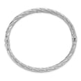 thumbnail image 2 of Diamond2Deal 925 Sterling Silver Rh-plated Polished and Textured Twisted Hinged Bangle for Women, 2 of 6
