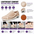 thumbnail image 2 of YOURDIARY Adjustable Hook and Loop Wide Fit Casual Walking Shoes, Breathable Mesh Air Cushion Non Slip Comfort Sneakers for Women Seniors, 2 of 7