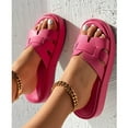 thumbnail image 4 of JNGSA Women's Slip On Platform Sandals Comfortable Open Toe Flatform Chunky Sandals Summer Beach Sandals, 4 of 6