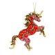 thumbnail image 1 of Adornos de caballos para el árbol de Navidad Adorno colgante de caballo de acrílico 2D con brillantes Regalo para mujeres, niñas y amantes de los caballos, 1 of 7