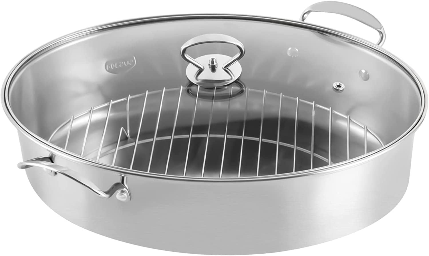 MIDUO Stainless Steel Fish Steamer MultiUse Oval Cookware Hotpot with