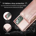 thumbnail image 4 of case for Samsung Galaxy Note 20 Ultra Women Wallet Case,Adjustable Crossbody Zipper Cover Card Holder Slot Neck Strap Lanyard Purse Shoulder Strap Case for Samsung Galaxy Note 20 Ultra FK Rose Gold, 4 of 14