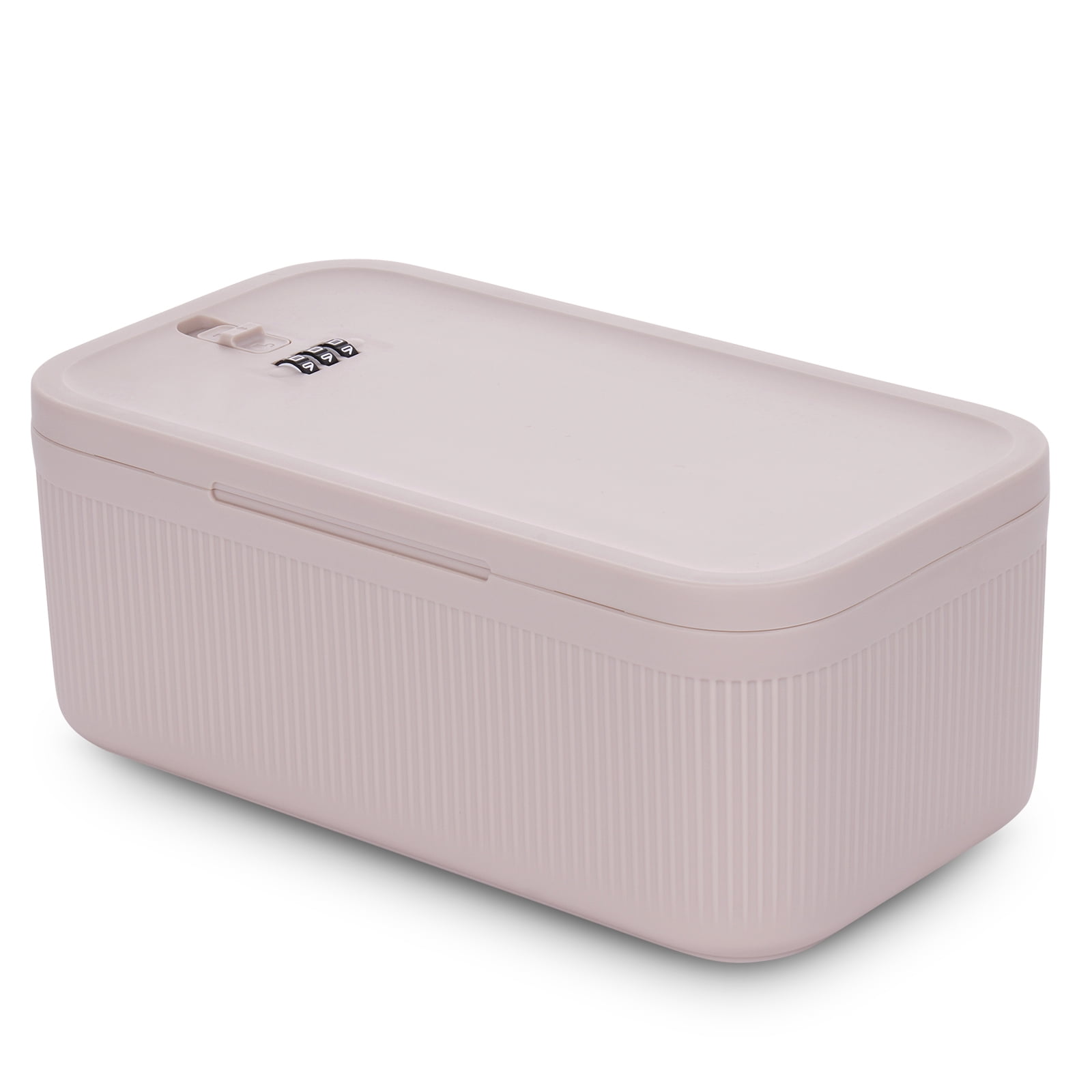 Locbbie Small Lock Box with Code – Lockable Storage Box for Medication, Food, Electronics & Personal Items Safe – BPA-Free