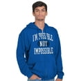 thumbnail image 5 of Possible Not Impossible Autism Aware Zip Up Hoodie Men's Women's Brisco Brands X, 5 of 6
