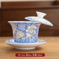 thumbnail image 4 of UUBLKH Juego de 2 tazas de té chino Tenmoku de 5.0 onzas, colorido Jianzhan Bowl Tenmoku Lotus Cups, juego de tazas de té de cerámica Kungfu chino, decoración de Navidad, regalo de Año Nuevo, 4 of 4