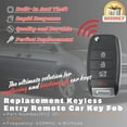 thumbnail image 2 of Replacement Keyless Entry Remote Car Key Fob 4 Button Car Key 95430 A7200 OSLOKA 875T FSK for Forte 2017 2018 433MHz 60 Chip Fits 4 Button Flip Key Sedan OSLOKA 875T 433MHz, 2 of 7