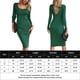 thumbnail image 2 of Vestido Vestido de manga larga para mujer Vestido de suéter ajustado con jersey de punto informal (Verde M) Kuymtek Verde T M para Mujer, 2 of 7