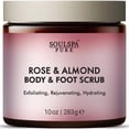 thumbnail image 1 of SOULSPA PURE Rose & Almond Body & Foot Scrub - Exfoliante corporal rejuvenecedor e hidratante para un cuidado lujoso de la piel 10 oz, 1 of 5