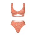 thumbnail image 4 of Daiia Beautiful Corals Women's Bikini Set Two Piece Swimsuit High Waisted Bikini Adjustable Straps Bikini Perfect for Beach, Pool, and Summer Vacation-Medium, 4 of 9