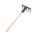 thumbnail image 3 of Rake de jardinería Anti slip Made Many Rake para trasplantar bonsai de césped 5 dientes, 3 of 8