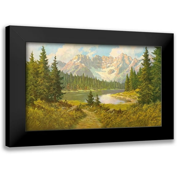 Bochmann, Joh. 14x10 Black Modern Framed Museum Art Print Titled - MISURINA LAKE