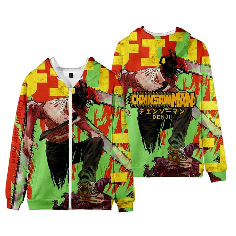 Chainsaw Man 3D Printing Comic Zip hoodie sweater Hot Autumn