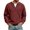 Wine, variant on Mens Waffle Long Sleeve Shirt Big and Tall V Neck Shirts Warm Quilted Pullover Shirts Plain Relaxed Fit Knit Tops
