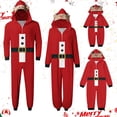 thumbnail image 1 of Pijamas navideños familiares a juego Herrnalise, mono de manga larga de felpa con estampado de celosía a la moda, ropa para padres e hijos, bebé rojo, 1 of 4